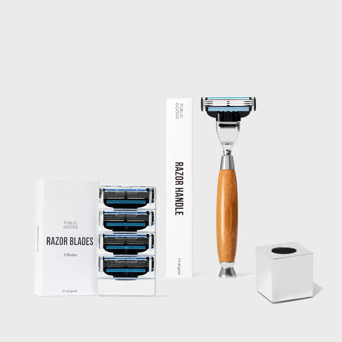 Public Goods Razor W/ Stand And Blades Bundle 1