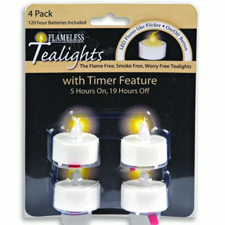Flameless Everlastingglow™ Led Tea Lights (4-Pack) 1