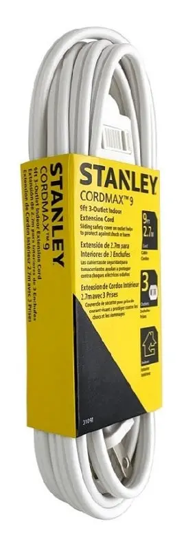 Cordmax 9 Ft. Polarized 3-Outlet Indoor Extension Cord 1