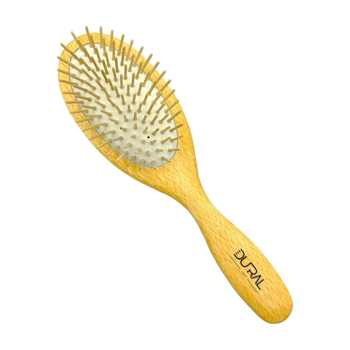 Pasteur Pharmacy Dural Beech Wood Rubber Cushion Hair Brush With Wooden Pins 1