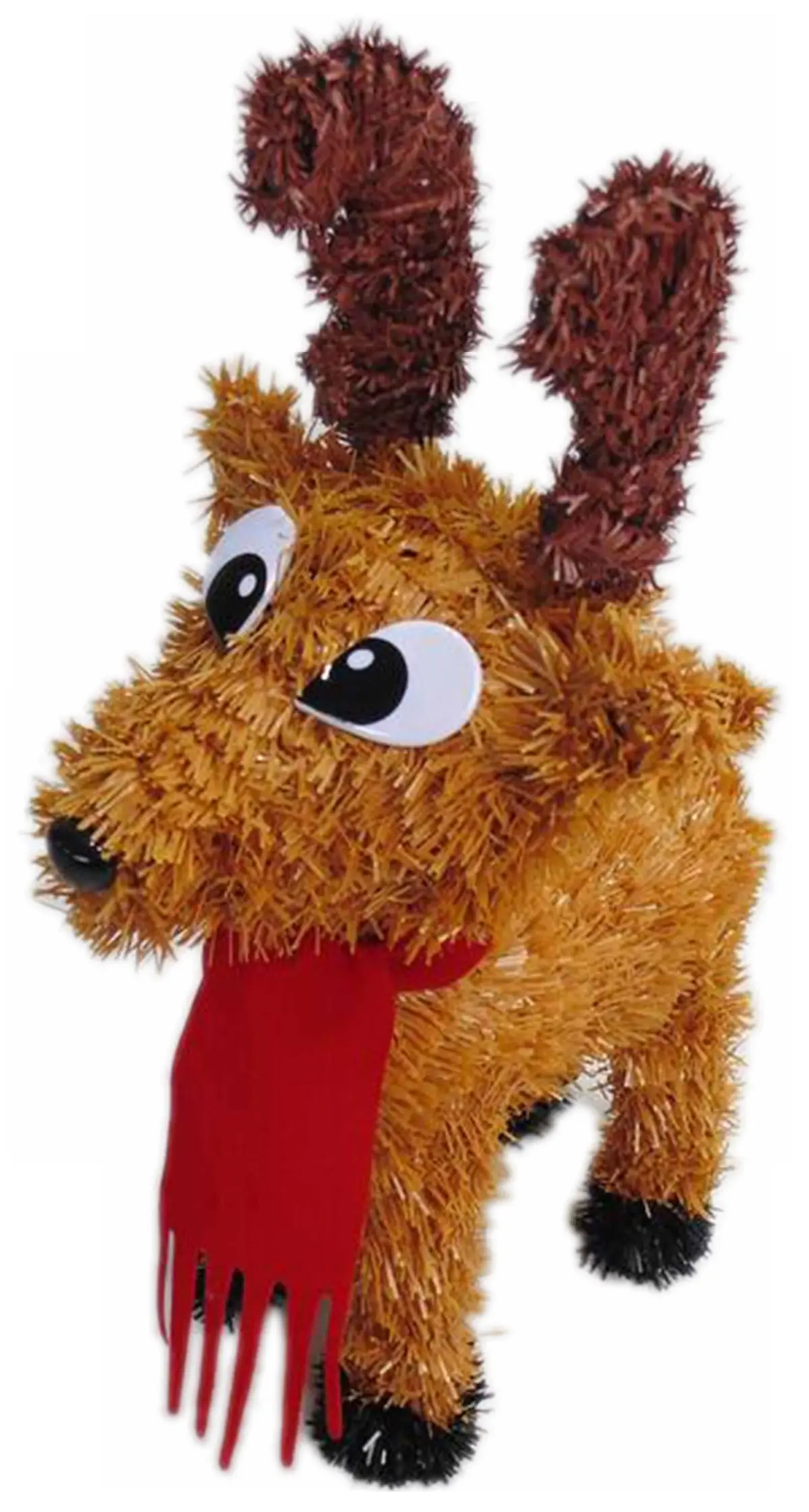 14" 3D Tinsel Reindeer Holiday Decoration 1