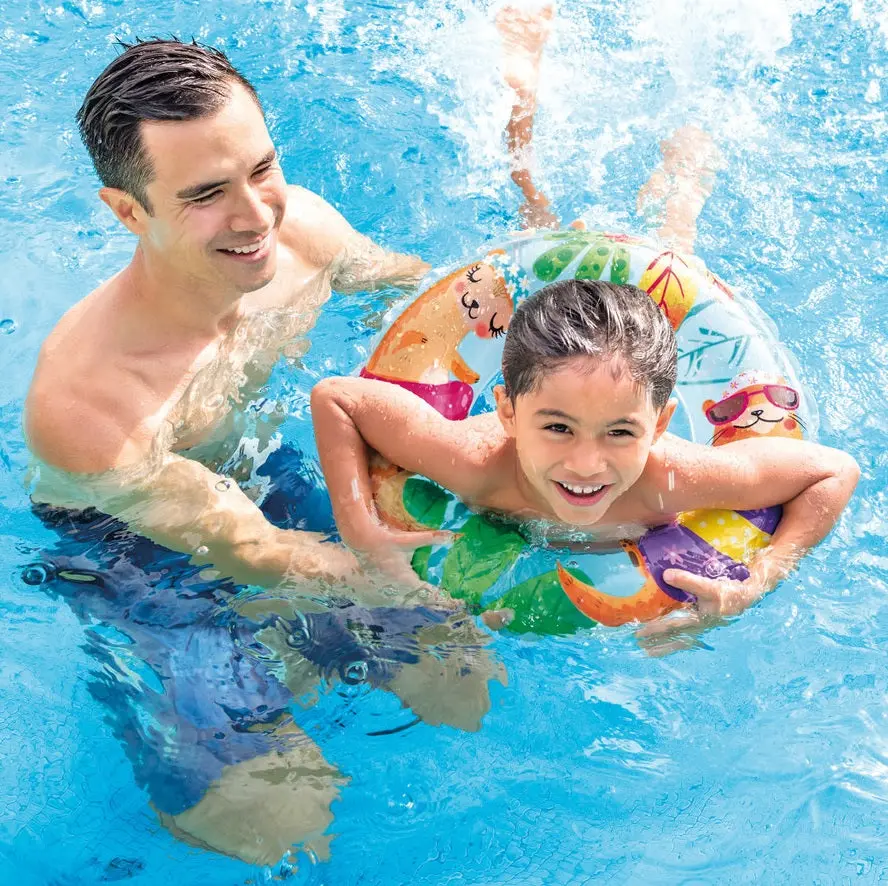 Intex Ocean Reef Transparent Inflatable Swim Ring 1