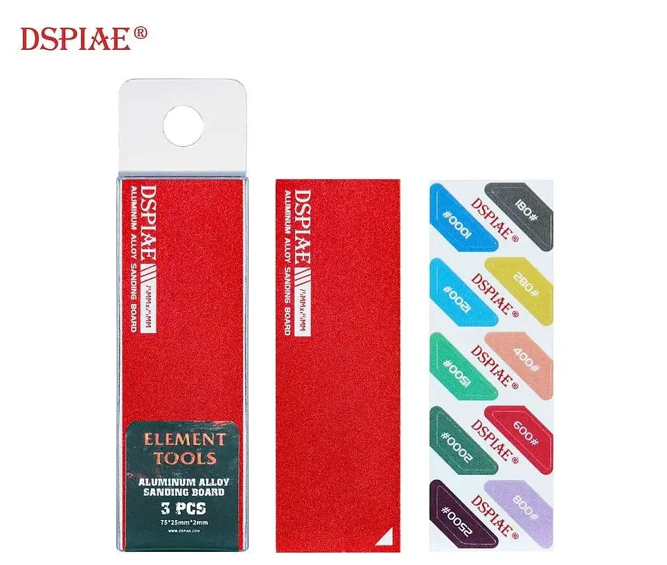 Dspiae Aluminum Alloy Sanding Board (Red) 3Pcs 1