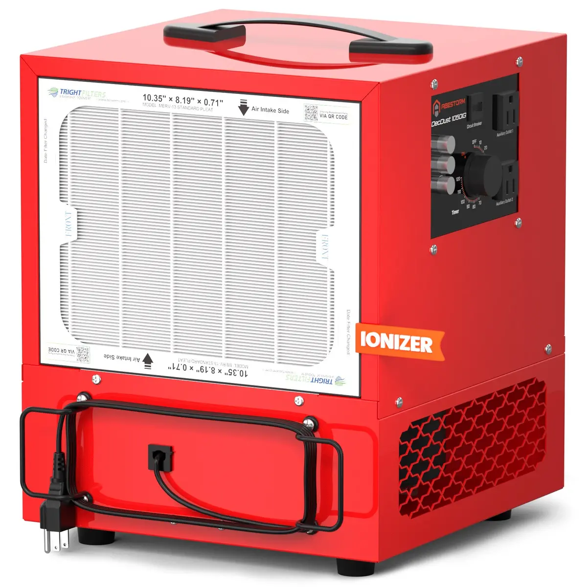 Abestorm 1050 Cfm 180° Air Intake Air Filtration System Built-In Ionizer For Woodworking Shops | ‎Decdust 1050Ig 1