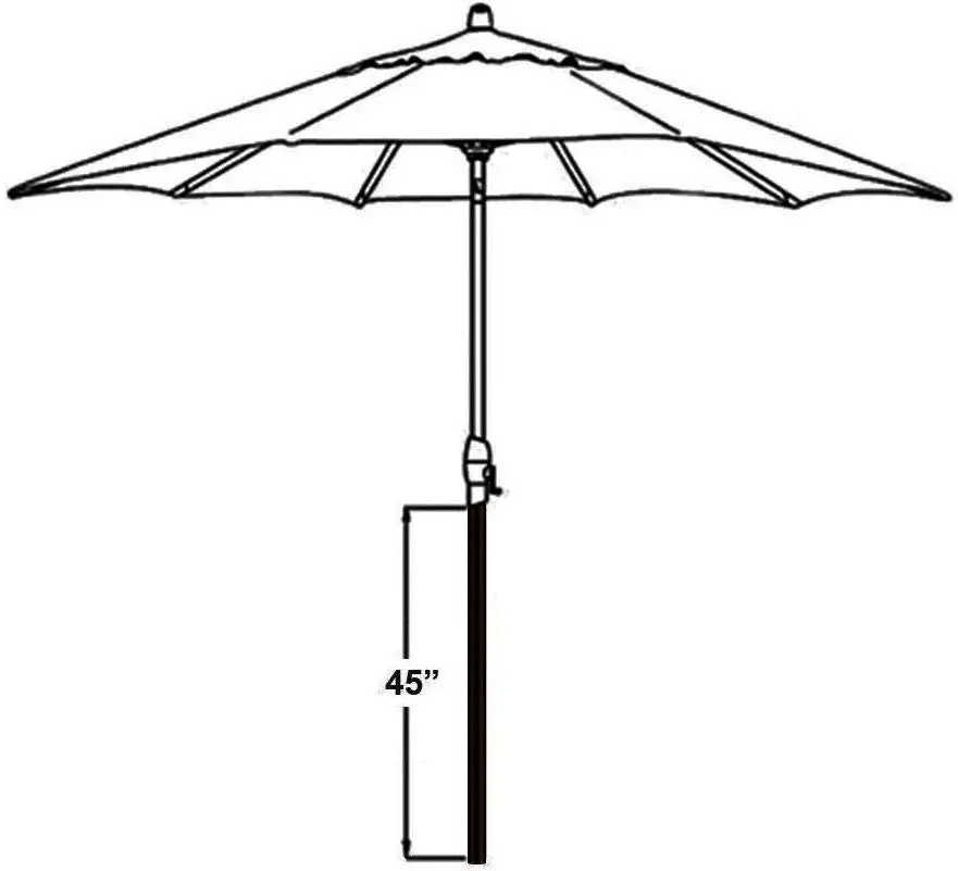 Treasure Garden 45" Bottom Umbrella Pole Replacements 1