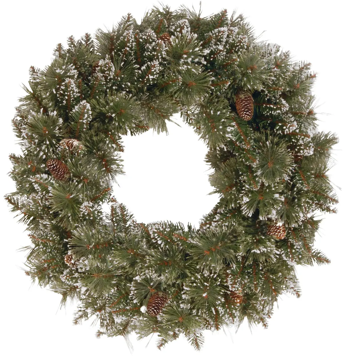 30" Crystal Elegance Pine Non-Lit Artificial Christmas Wreath 1