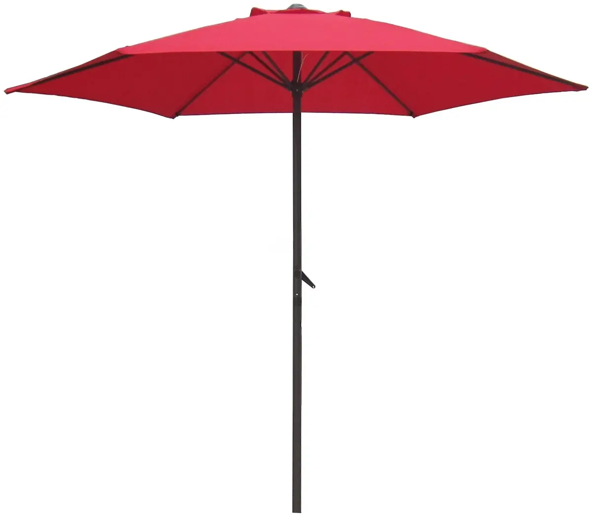 9' Market Bronze Frame Red Canopy Umbrella 1