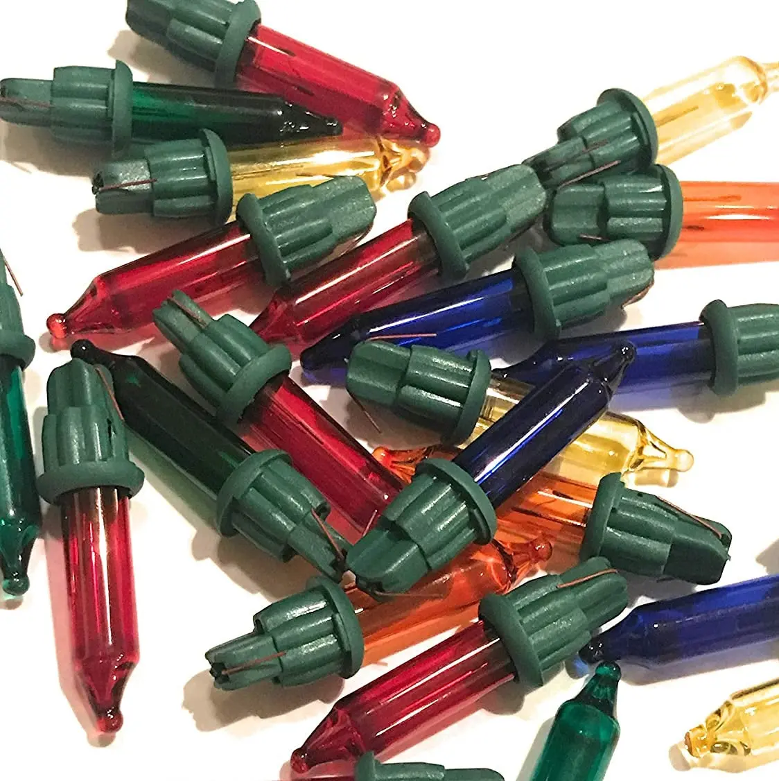 Set Of 25 Replacement 2.5 Volt Multi-Colored Miniature Christmas Light Bulbs 1