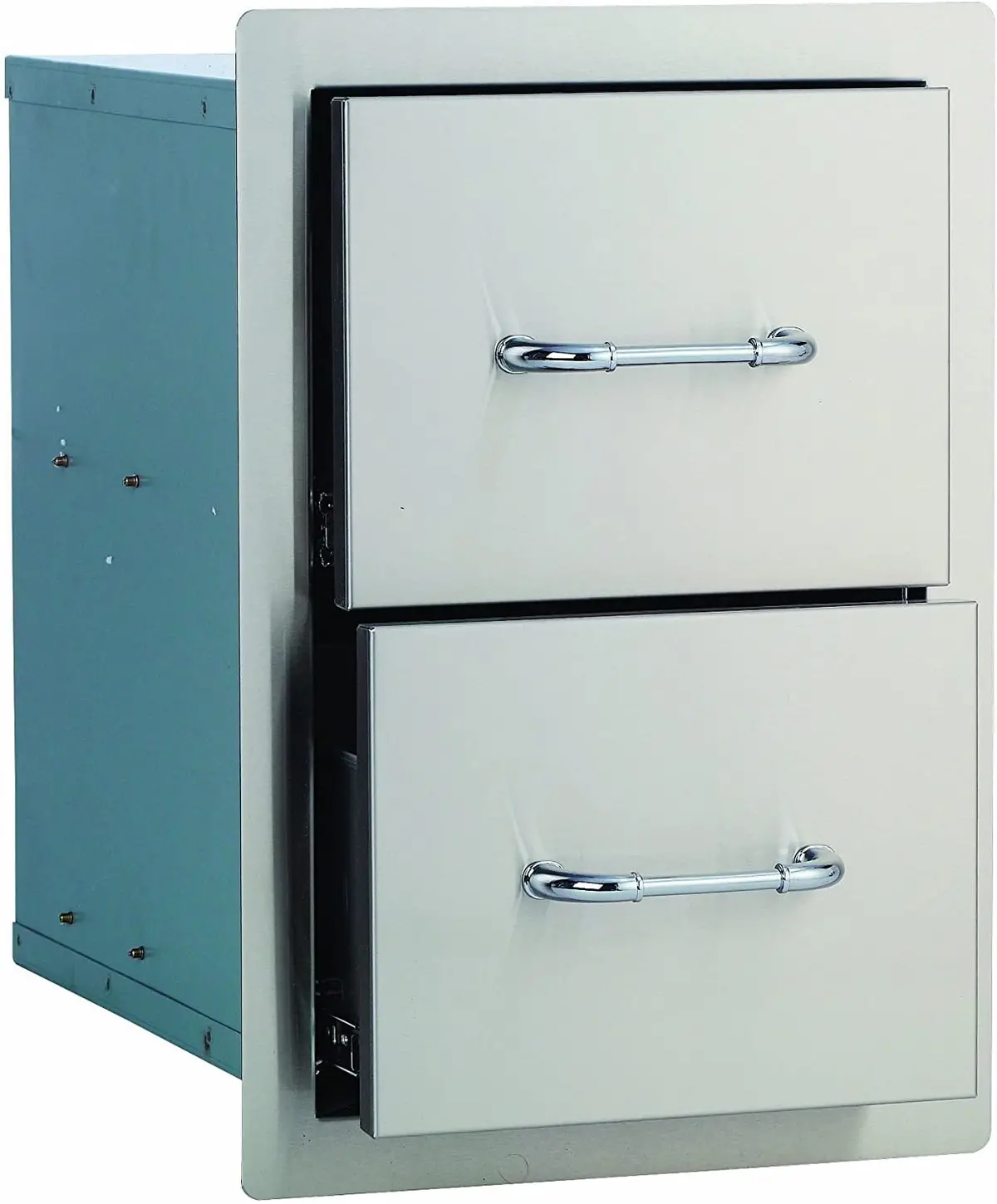 Bull Stainless Steel Accessory Storage Double Drawers 1