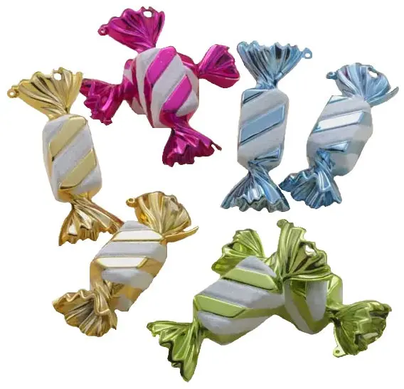 Set Of 2 Shatterproof Candy Ornaments 1