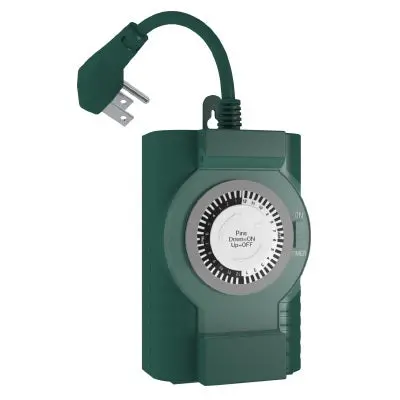 Stanley Timeit Outdoor Twin Grounded 2-Outlet Mechanical Timer 2