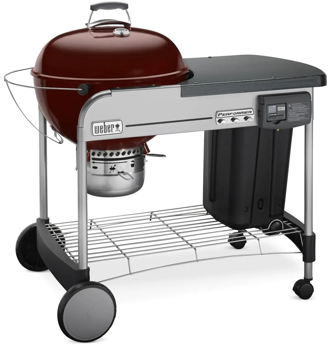 Weber Performer Deluxe 22" Crimson Charcoal Grill 1
