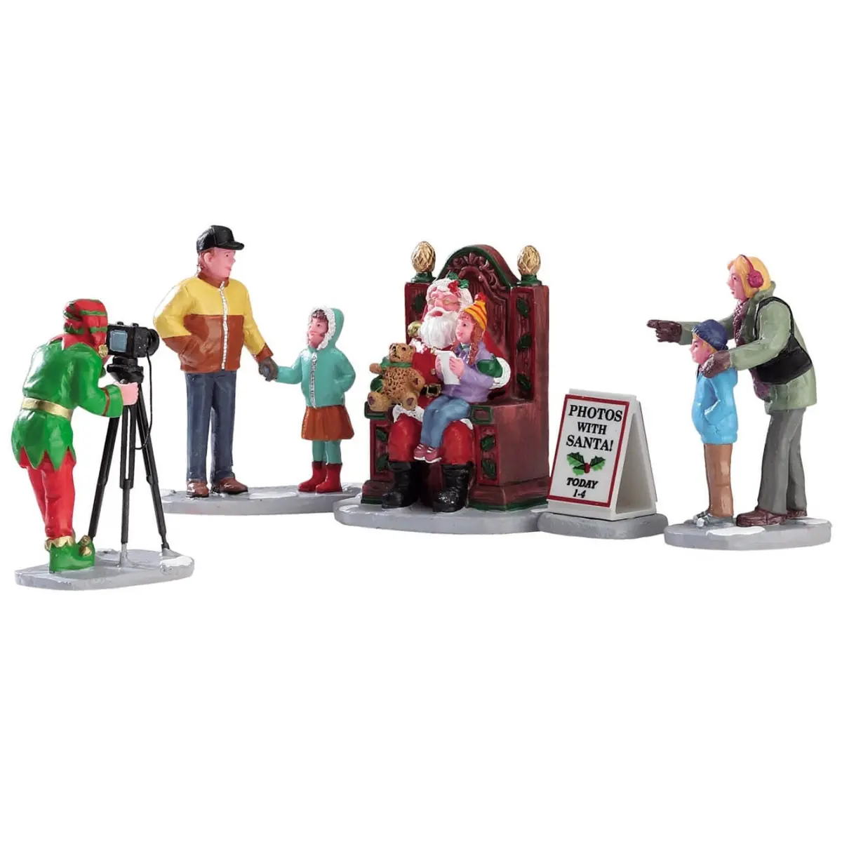 Lemax General Collectible Figurines: Photos With Santa, Set Of 5 #22032 1