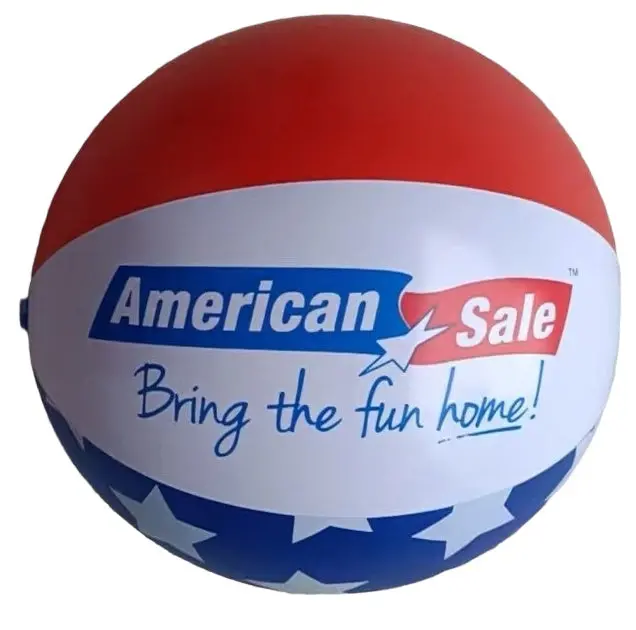 22" Inflatable Patriotic Stars And Stripes American Sale Beach Ball 1