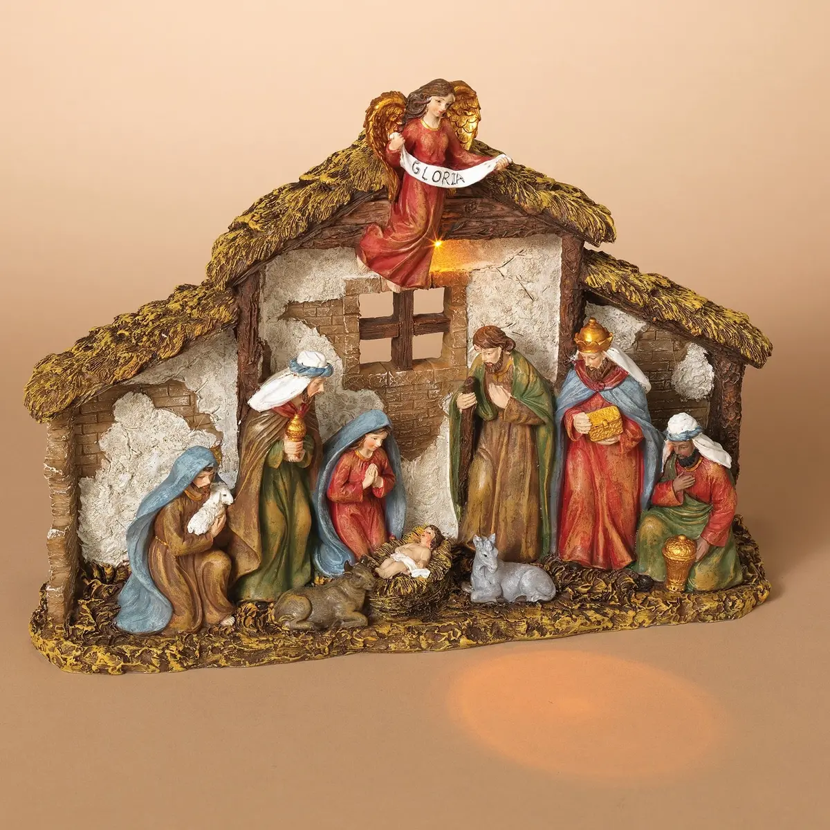 12.2" Battery-Operated Light Up Nativity Scene 1