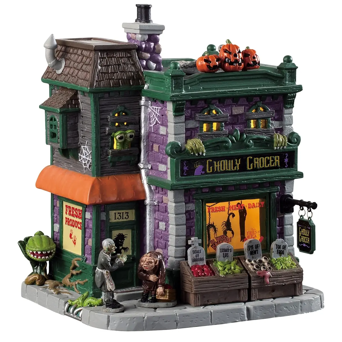Lemax Spooky Town Ghouly Grocer #95458 1