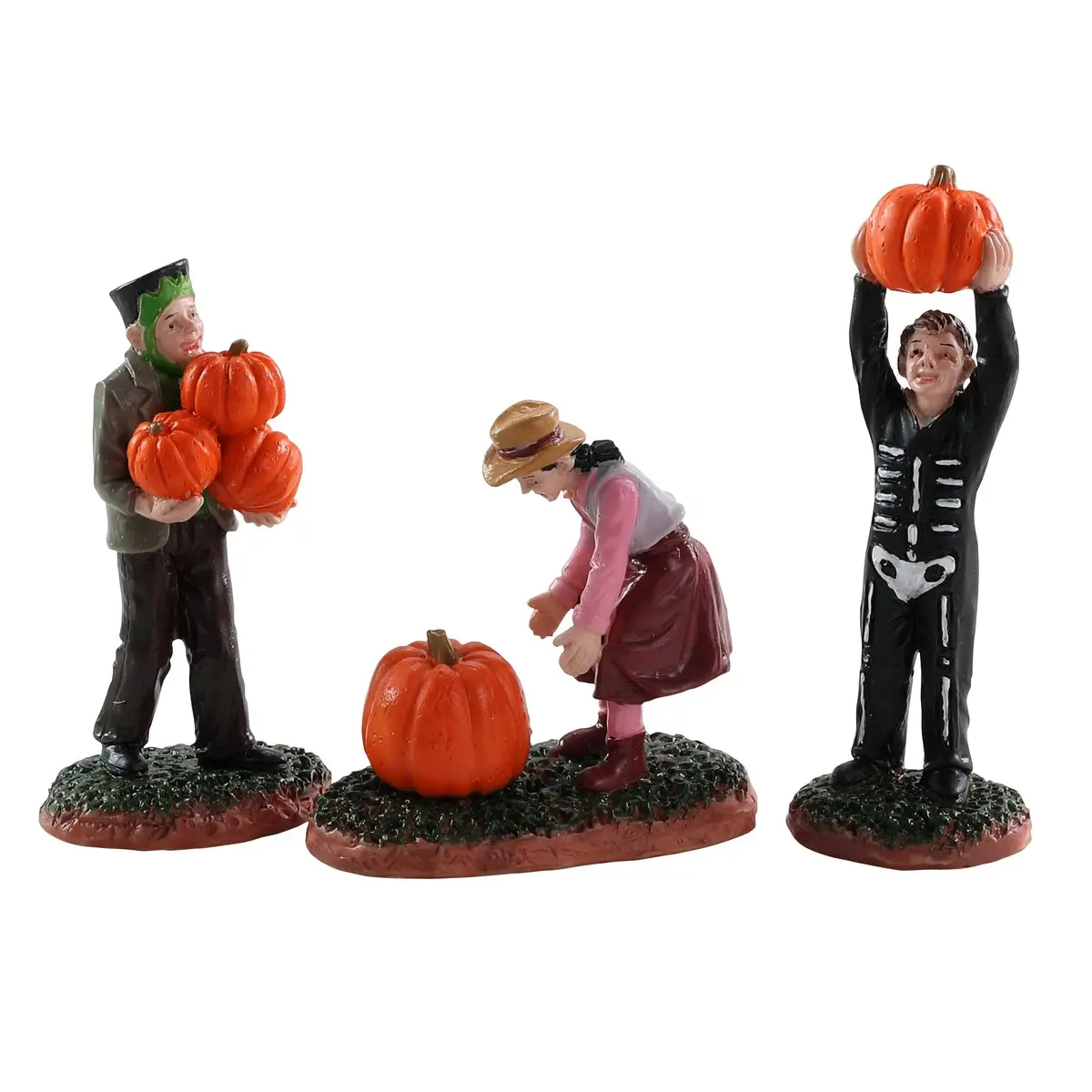 Lemax Spooky Town Pumpkin Pickers, Set Of 3 #82565 1