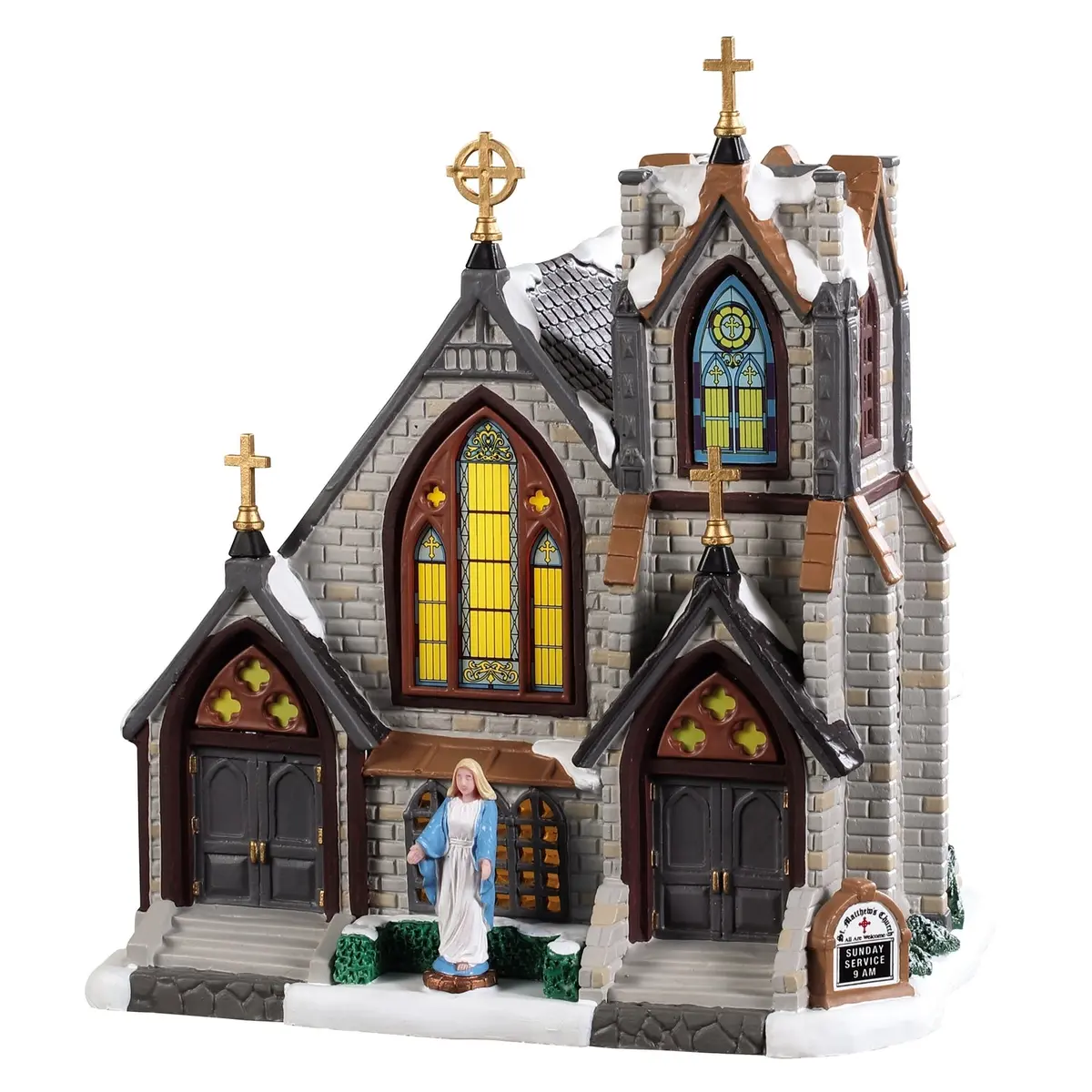 Lemax Caddington Village Lighted Building: St. Matthew's Church #95506 1