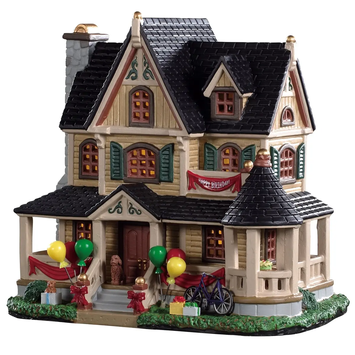 Lemax Caddington Village Lighted Building: Birthday Party At The Stanwicks #95516 1