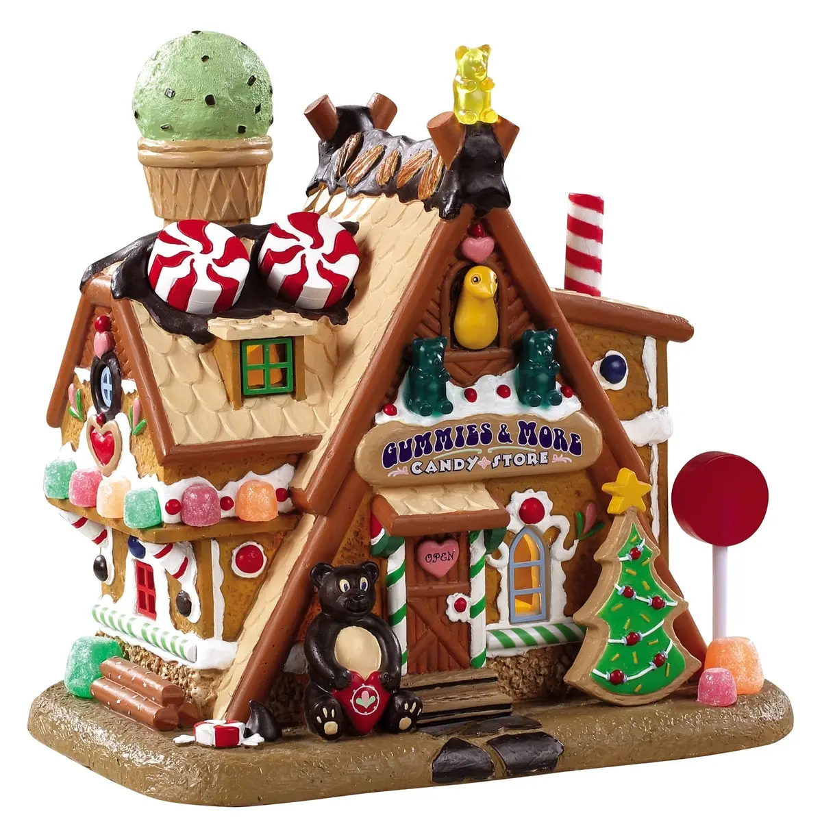 Lemax Sugar N Spice Lighted Building: Gummies & More Candy Store #85436 1