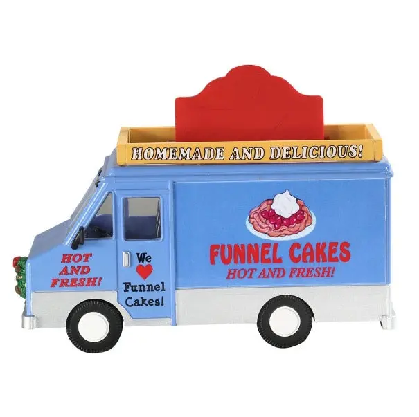 Lemax General Collectible Table Pieces: Funnel Cakes Food Truck, Set Of 4 #93420 2