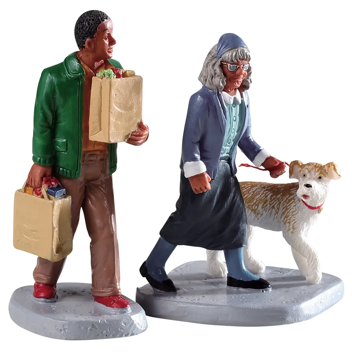 Lemax Caddington Village Figurines: Happy To Help, Set Of 2 #92742 1