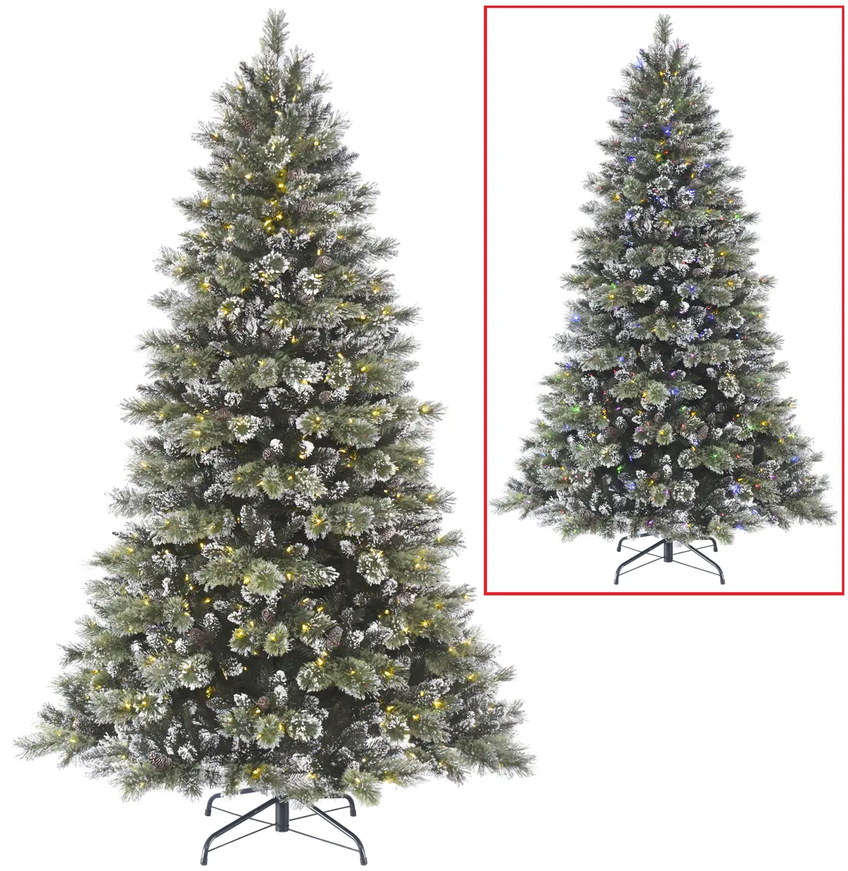 Crystal Elegance Pine Dual Color Led Powerconnect™ Pre-Lit Artificial Christmas Tree 1