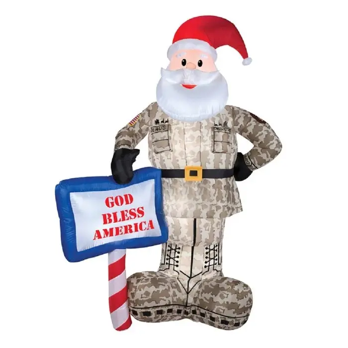 7' Airblown® Inflatable Military Santa 1