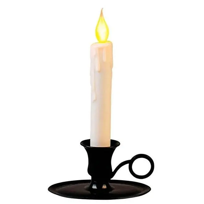 Ivory Drip Flameless Antique Bronze Timer Led Candle 2