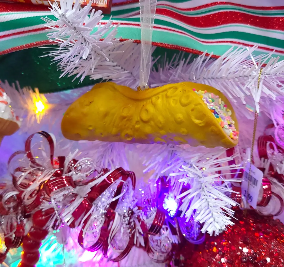 4.5" Soft Imitation Cannoli Pastry Ornament 2