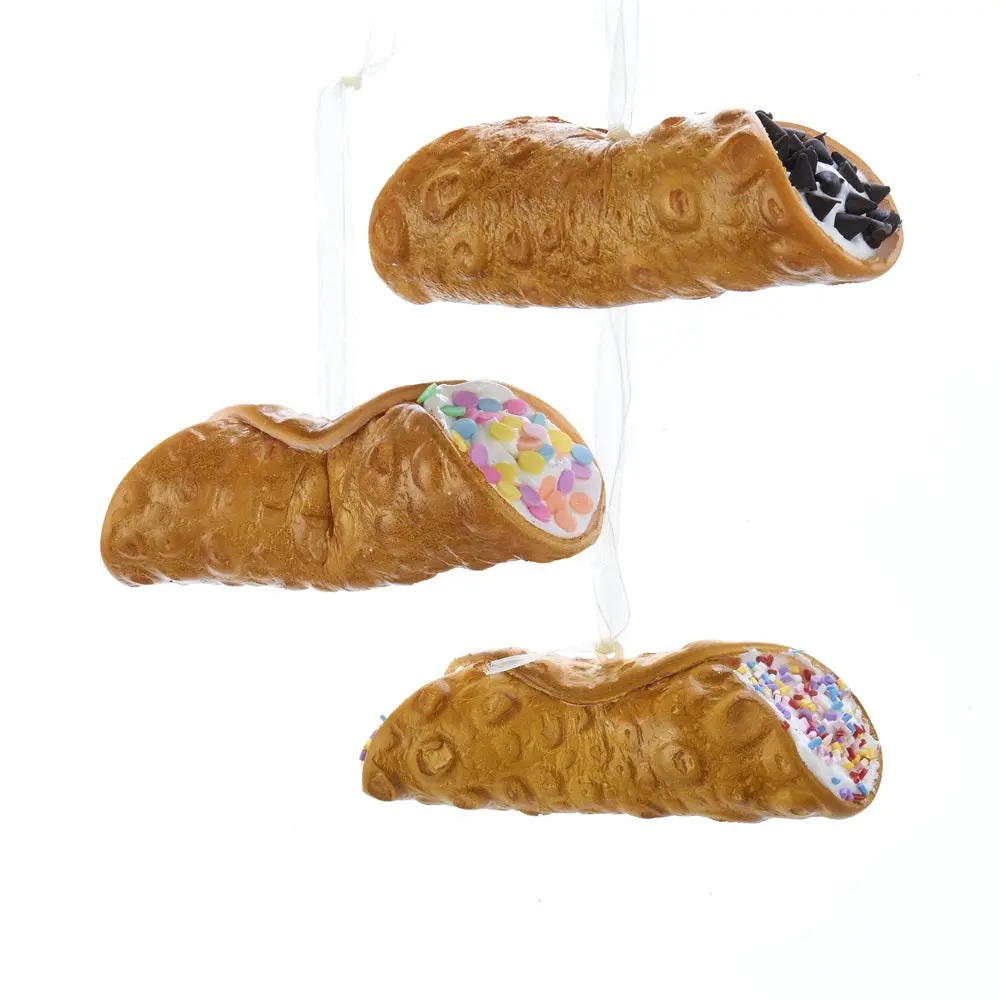 4.5" Soft Imitation Cannoli Pastry Ornament 1