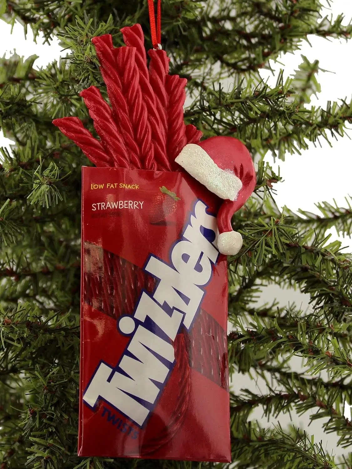 5.75" Hershey's™ Twizzlers With Santa Hat Ornament 2