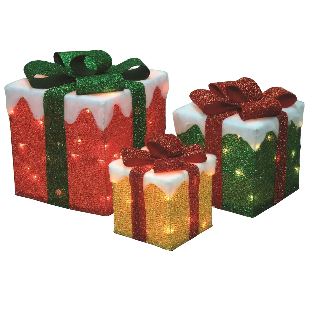 Sparkly Lighted Gift Set (Set Of 3) 1