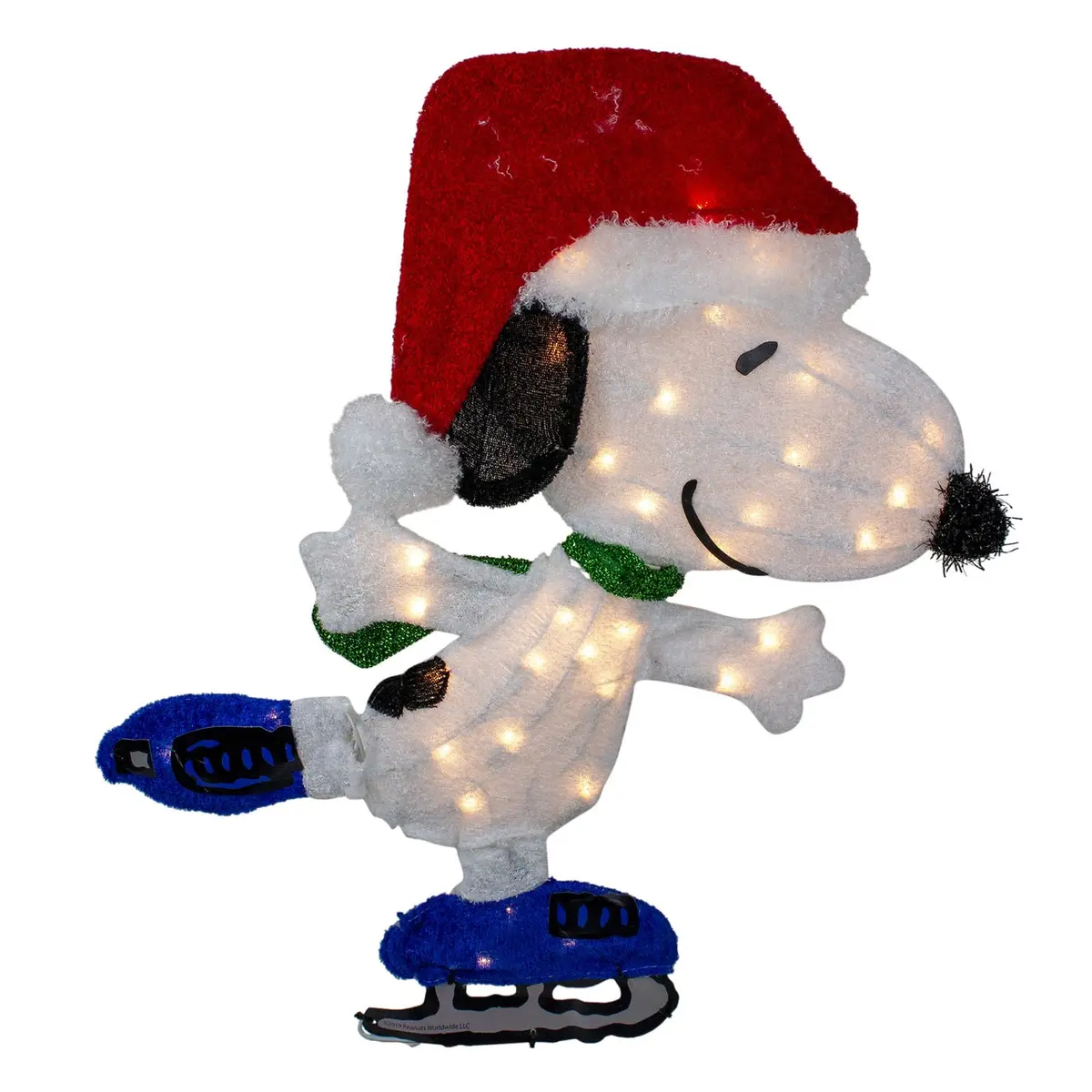 24" Pre-Lit Peanuts® Snoopy On Ice Skates Outdoor Holiday Decoration 1