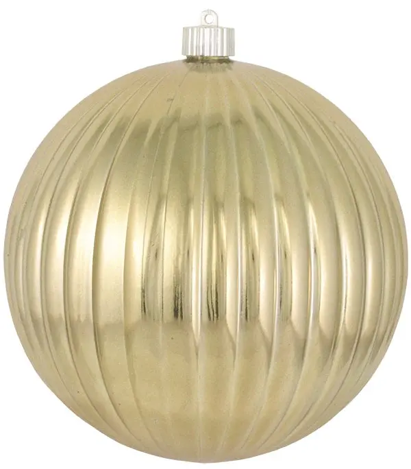 200Mm Sonic Gold Shatterproof Ripple Ball Ornament 1