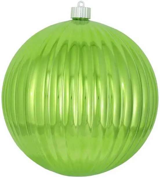 200Mm Limeade Shatterproof Ripple Ball Ornament 1