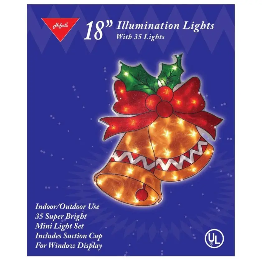 18" Pre-Lit Double Bell Plaque 1