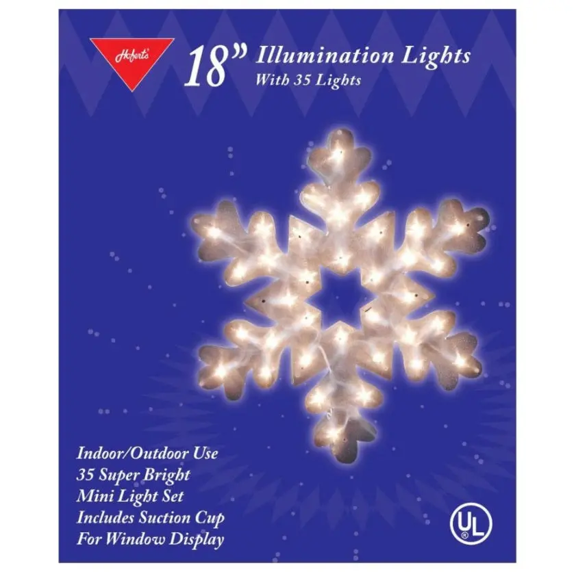 18" Pre-Lit Snowflake Plaque 1