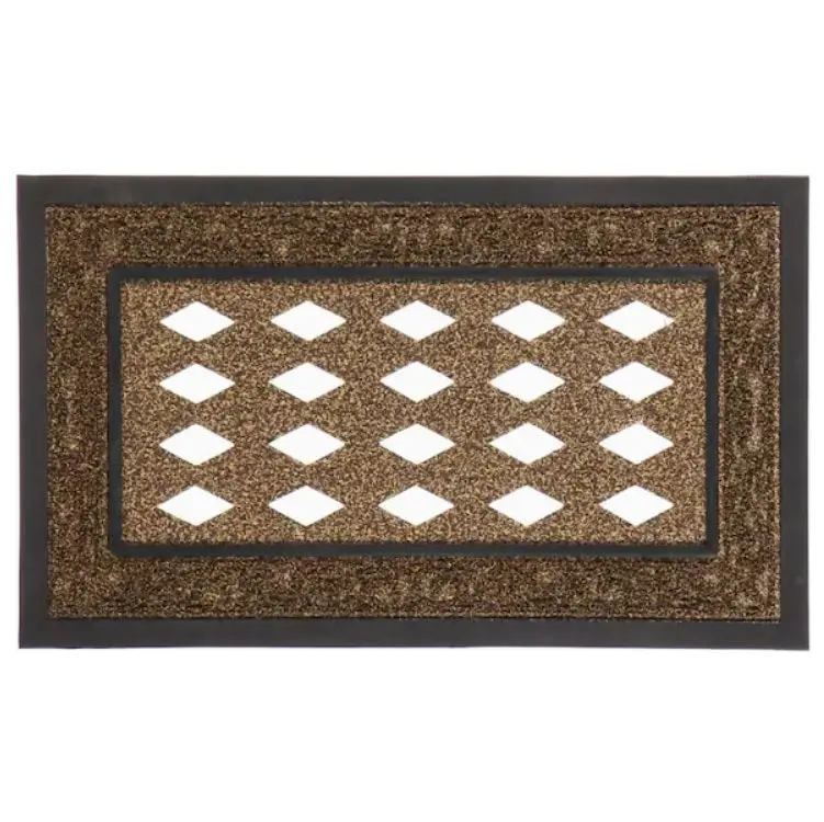 Decorative Brown Scroll Sassafras Doormat Tray 1