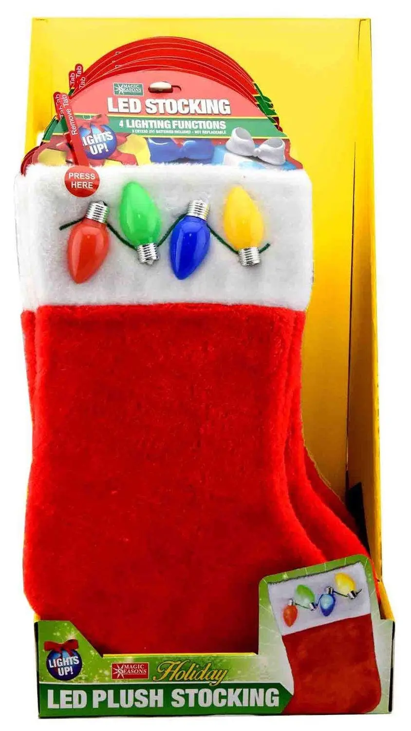 Jumbo Flashing Christmas Stocking 1