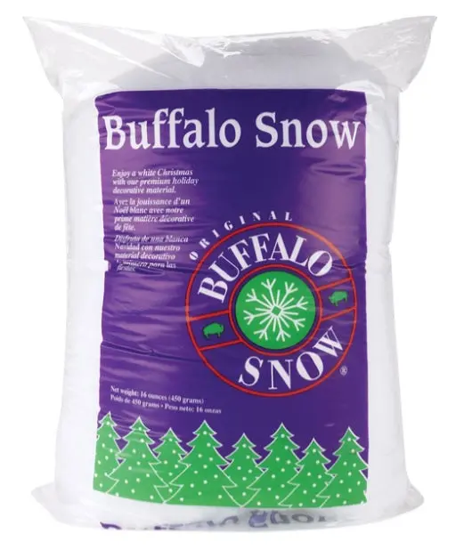 16 Oz. Buffalo Snow Artificial Faux Snow Fluff 1