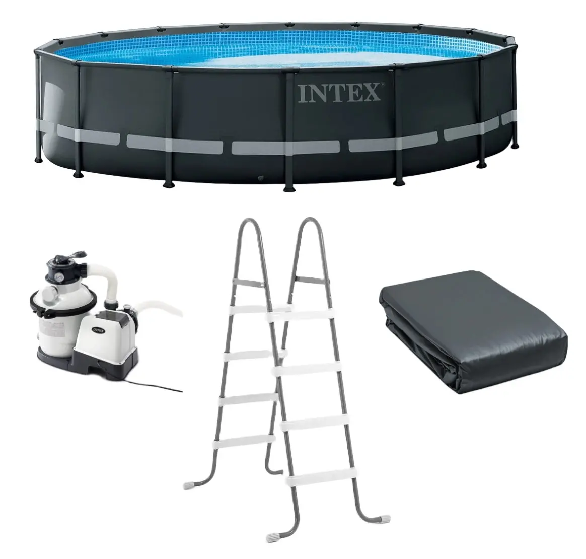 Intex 16' X 48" Ultra Xtr Frame Pool Set With Sand Filter Pump 1