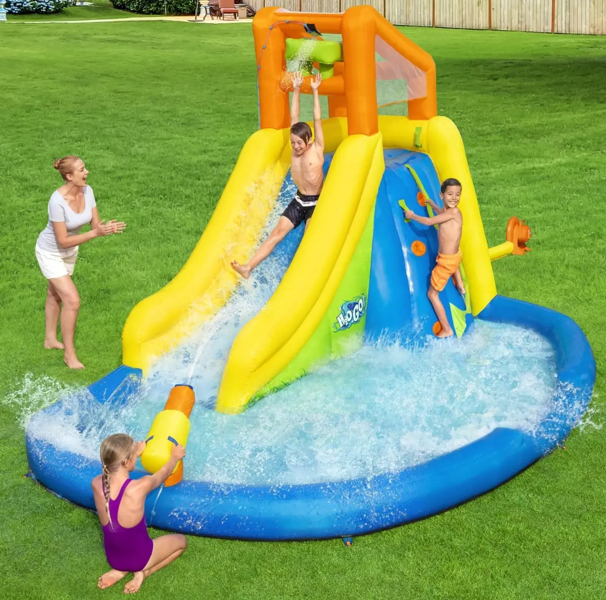 H20go! Mount Splashmore Kid's Inflatable Water Slide Splash Park 1