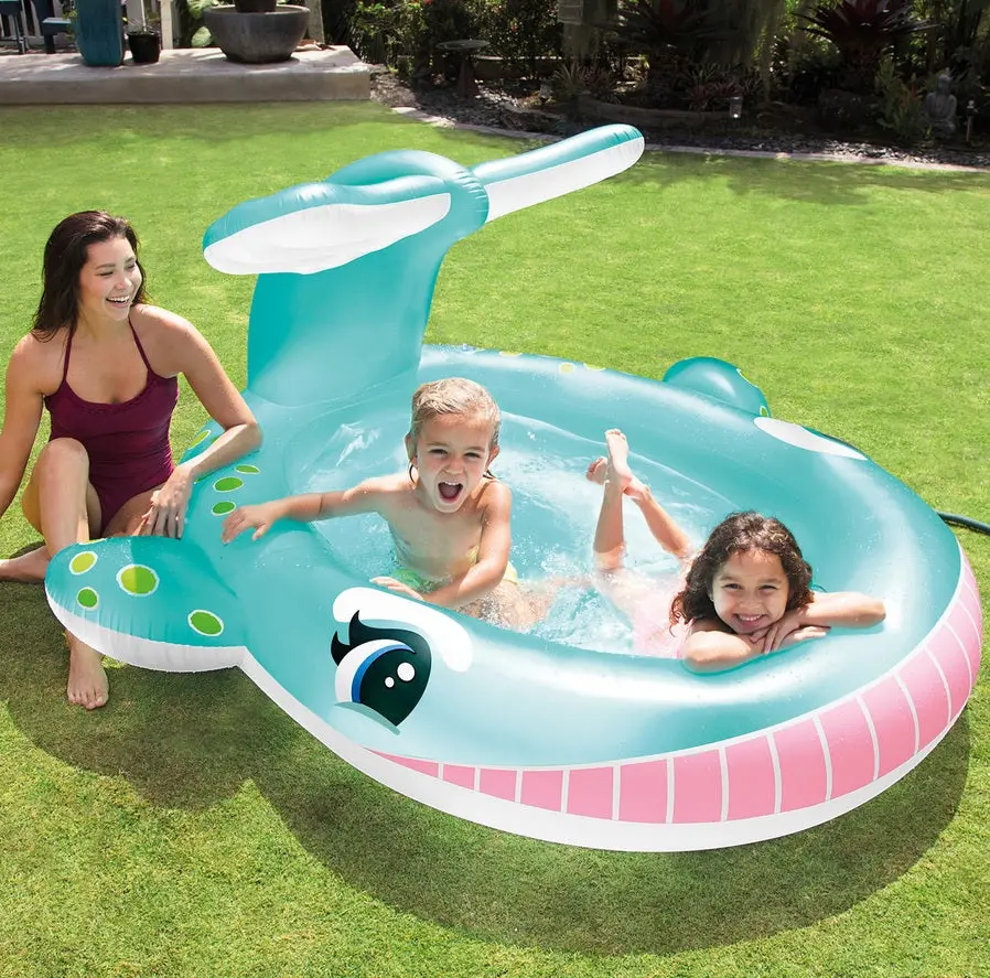 Intex Whale Inflatable Spray Kiddie Pool 1