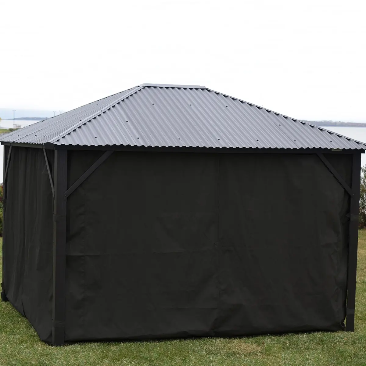 Chocolate Colored Curtains For Hard Top Gazebos 1