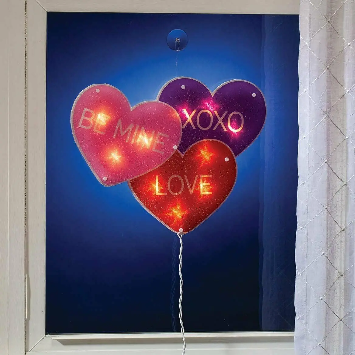 Lighted Valentine's Day Conversation Shimmer Hearts 1
