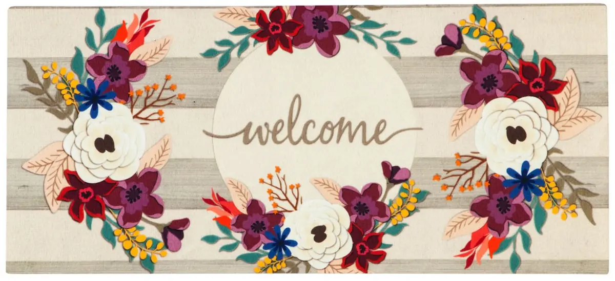 Fall Stripes Welcome Sassafras Switch Mat 1