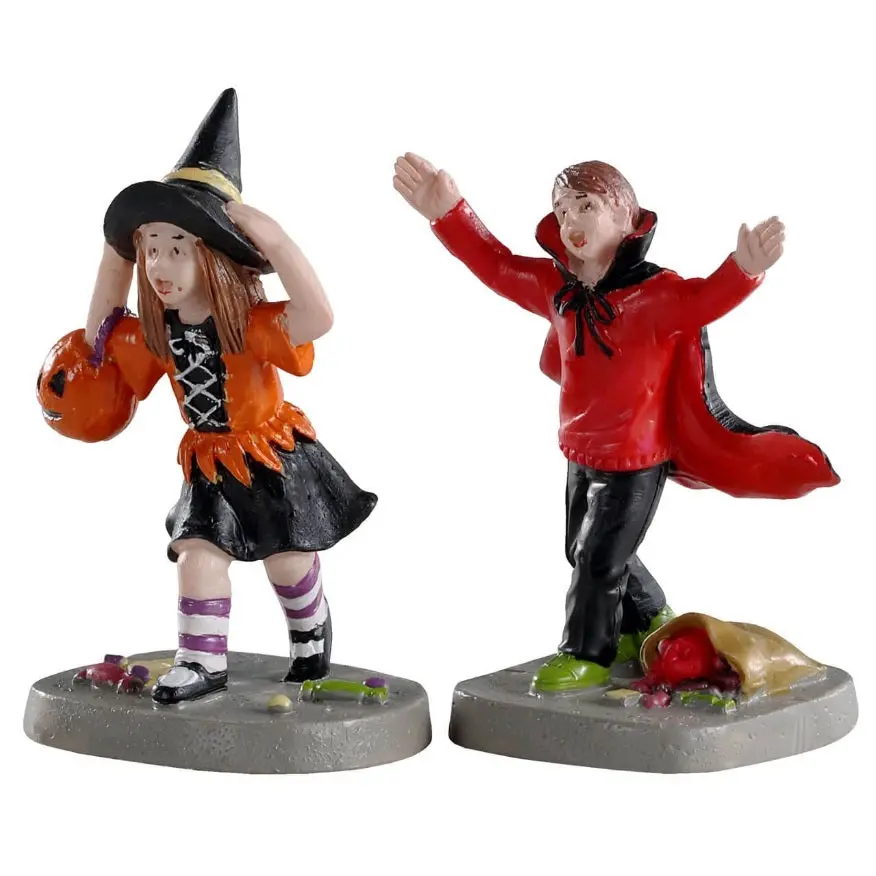 Lemax Spooky Town Terrified Trick-Or-Treaters, Set Of 2 #02903 1