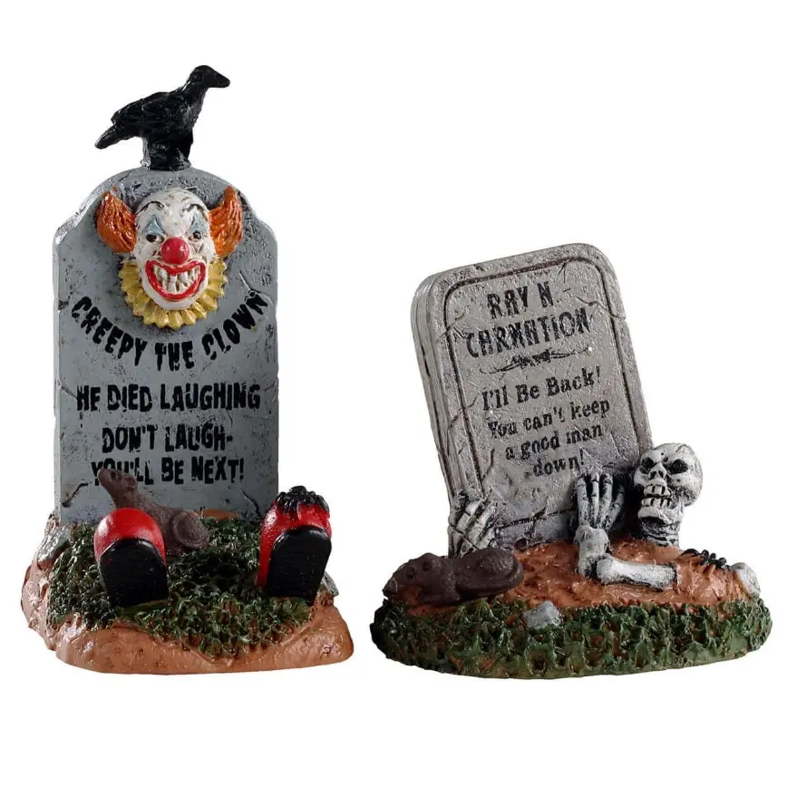 Lemax Spooky Town Crazy Headstones, Set Of 2 #04711 1