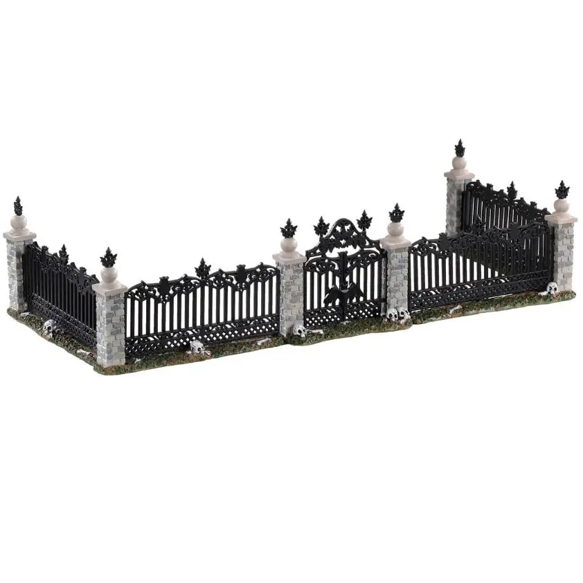 Lemax Spooky Town Bat Fence Gate, Set Of 5 #04713 1